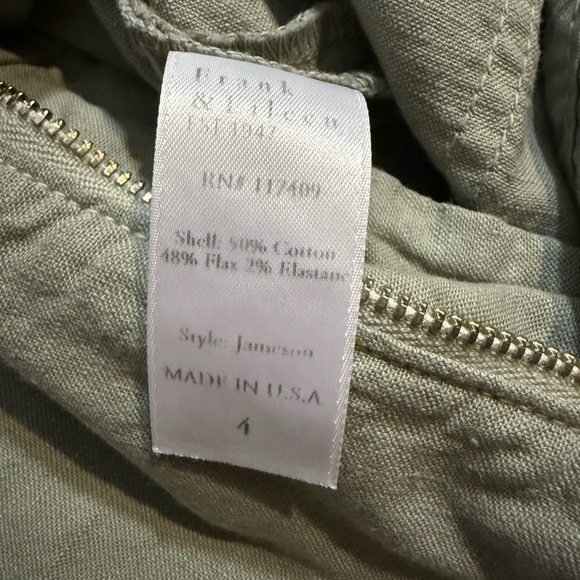 Frank & Eileen FOXROCK Army, Italian Peached Twill jogger - Picture 4 of 7